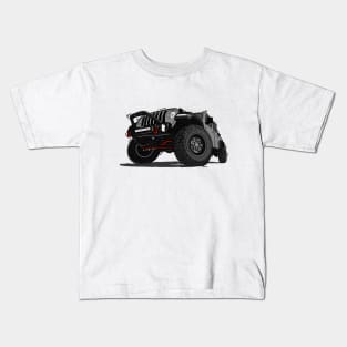 Grey Jeep Illustration Kids T-Shirt